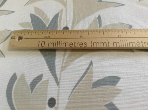 Scandi Melmo Leaf Cotton GREY - Image 4
