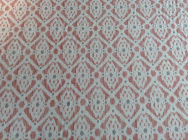 Petite Ikat French Linen: 280cm - PINK & GREY - Image 3