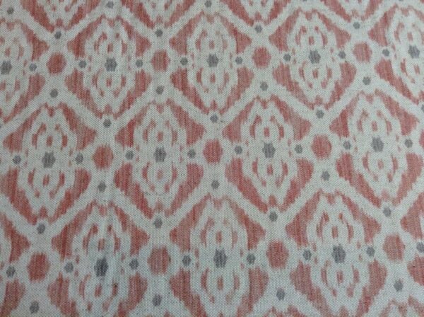 Petite Ikat French Linen: 280cm - PINK & GREY