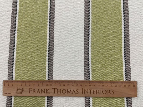 Guernsey Herringbone Stripe Tweed Wool Type - LIME - Image 6