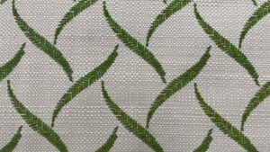 Feather Trellis Linen - GREEN