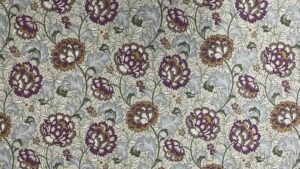 Rosetti Vintage Floral Linen - MULBERRY GREEN