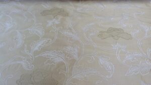 Passion Flower Embroidered Pure Silk - ANTIQUE GOLD