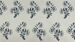 Bluebell Floral Sprig Cotton - BLUE