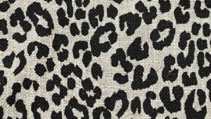 Cheetah Spot Animal Print Linen - BLACK