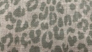 Cheetah Animal Print Linen - SAGE GREEN
