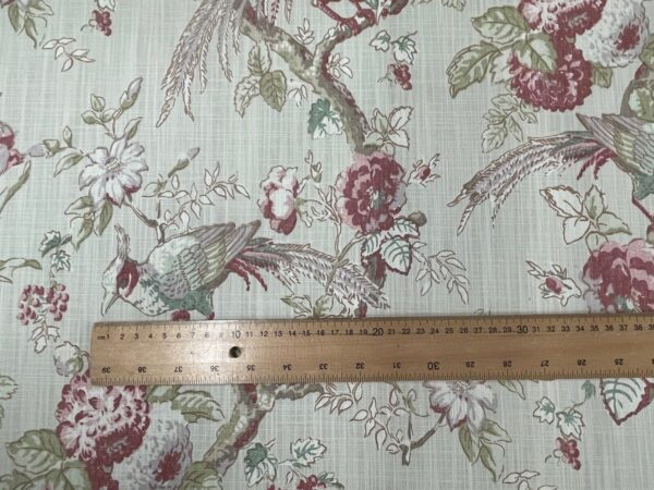 Renaissance Floral Bird Cotton - PINK - Image 7