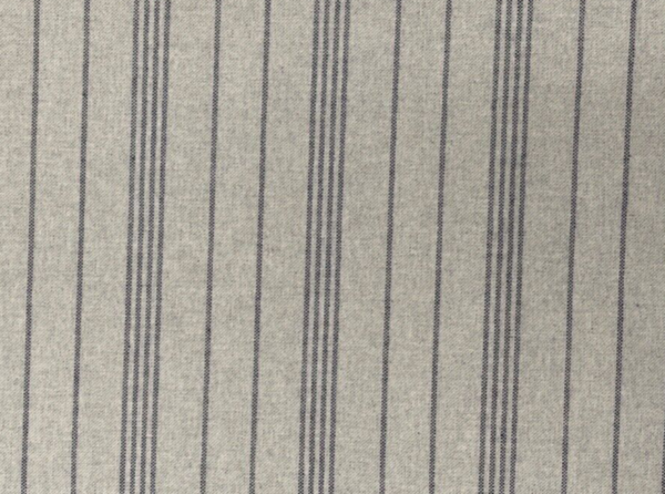 Oregon Stripe French Linen 280cm - BEIGE & NAVY