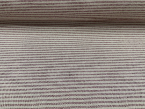 Columbia Stripe French Linen: 280cm - RED - Image 5