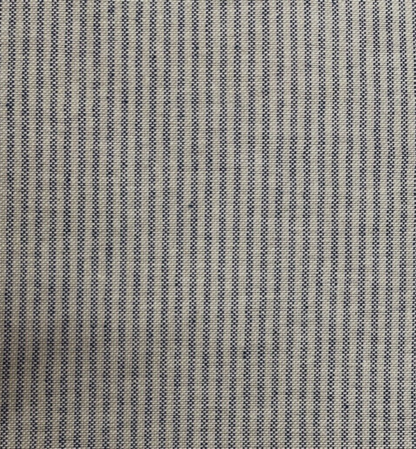 Emory Stripe French Linen: 280cm - MARINE BLUE - Image 3
