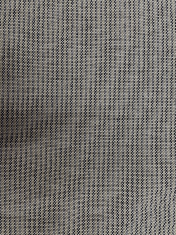 Emory Stripe French Linen: 280cm - MARINE BLUE - Image 6
