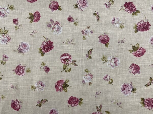 Antique Small Rose Linen - ROSE PINK - Image 5