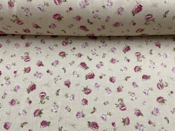 Antique Small Rose Linen - ROSE PINK - Image 6