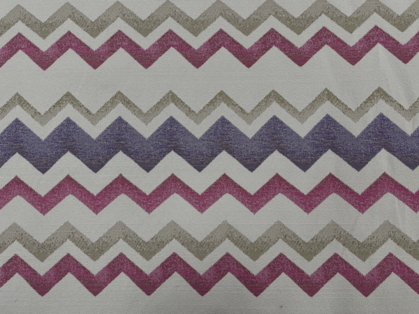 Zigzag Chevron Velvet Jacquard - RASPBERRY