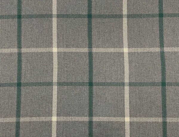 Oban Pin Check Wool Type - GREY & TEAL