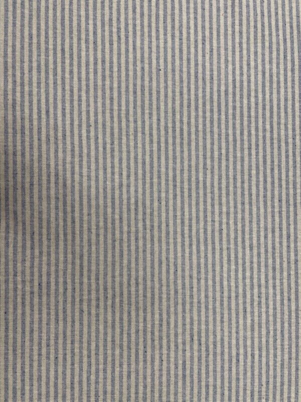 Columbia Stripe French Linen: 280cm - MER BLUE - Image 5