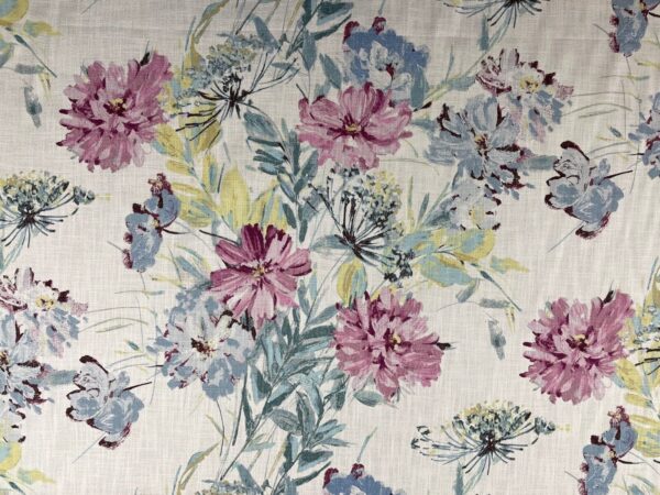 Laura Ashley Cosmos Floral Bouquet Linen - OFF WHITE
