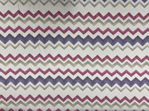 Zigzag Chevron Velvet Jacquard - RASPBERRY - Image 4
