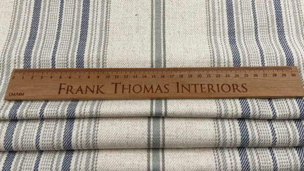 Glendale Woven Stripe Linen - INDIGO - Image 2