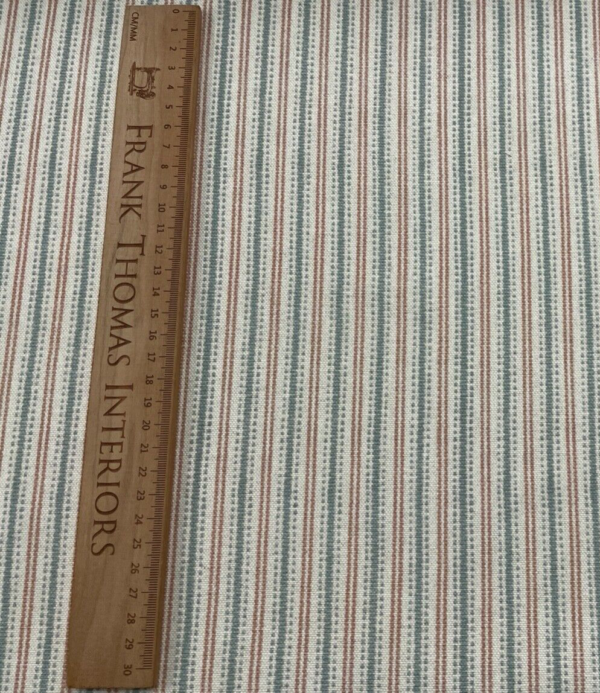 Kingston Stripe Linen - SEA SPRAY RUST - Image 5