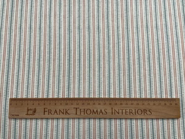 Kingston Stripe Linen - SEA SPRAY RUST - Image 2