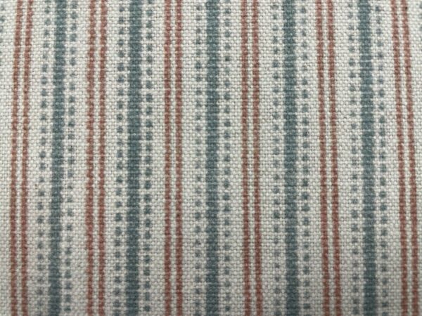 Kingston Stripe Linen - SEA SPRAY RUST - Image 3