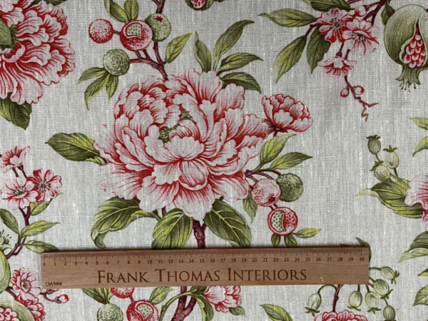 Peony Rose Pure Linen - PINK - Image 8