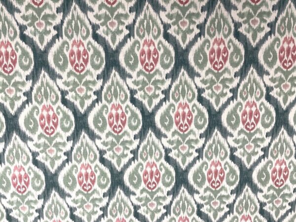 Arlo Ikat Shield Linen - SAGE & PINK - Image 2