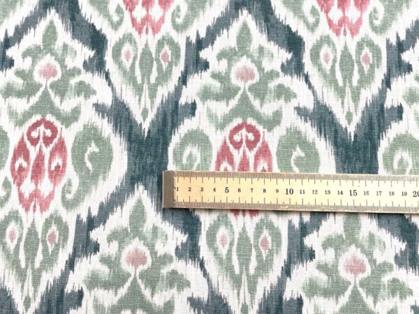 Arlo Ikat Shield Linen - SAGE & PINK - Image 7