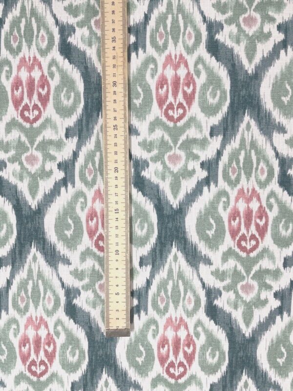 Arlo Ikat Shield Linen - SAGE & PINK - Image 8