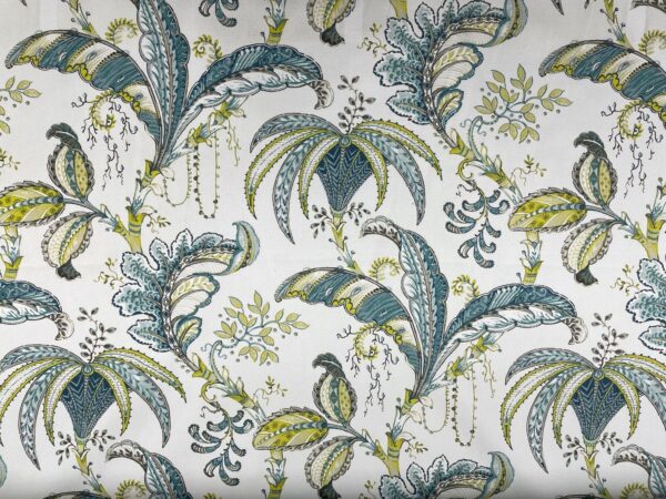 Ophelia Jacobean Botanical Cotton - JADE MINERAL