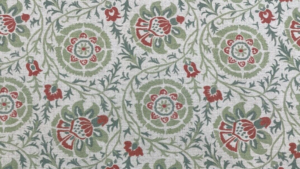 Ryde Vintage Trailing Floral Brushed Linen - APPLE GREEN