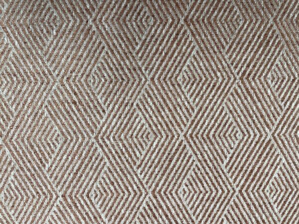 Porto Hexagon Stripe Woven Cotton - CORAL