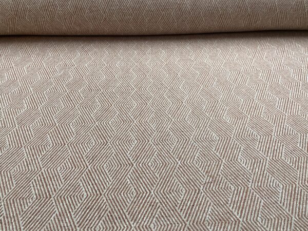 Porto Hexagon Stripe Woven Cotton - CORAL - Image 6